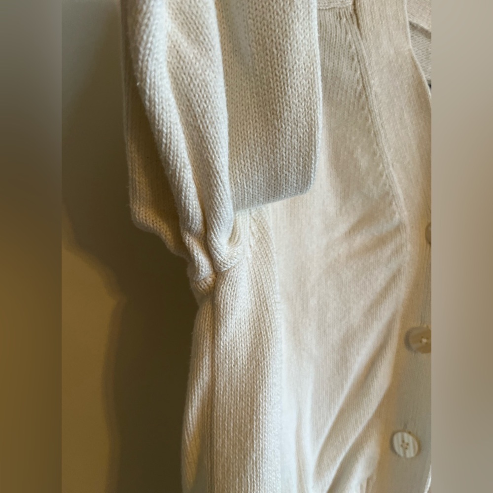 Muji Knit White Cardigan - Picture 6 of 9